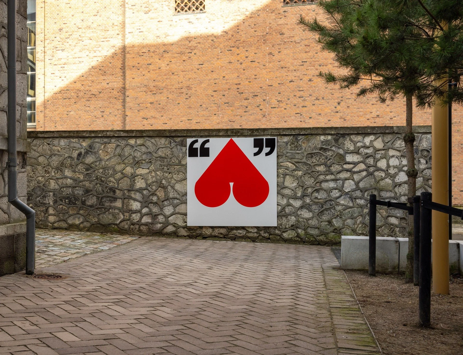 "Supersigns: ASS," porcelain enamel on steel, 55 x 55 inches, each