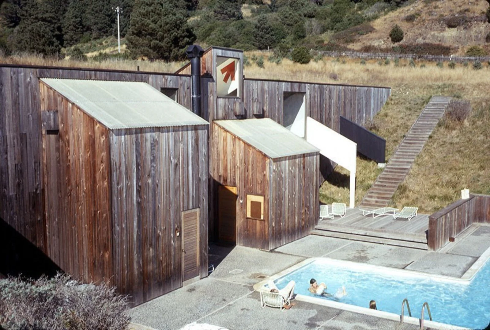 "Supergraphics," 1965,
Moonraker Recreational Center, The Sea Ranch