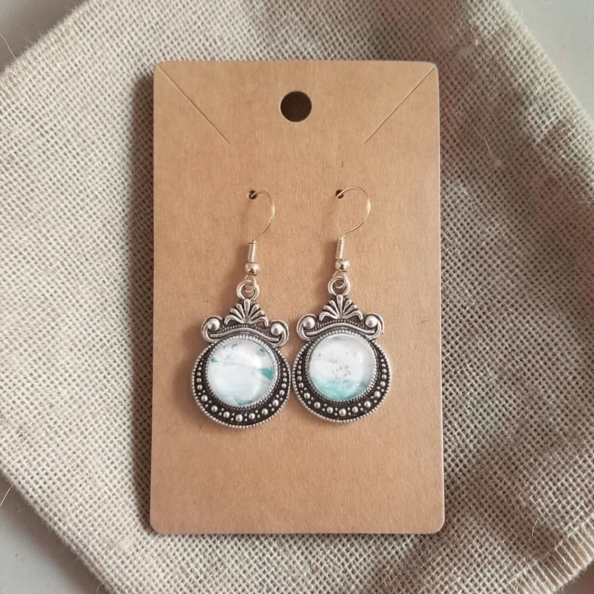 12mm Antique Pour Painting Earrings with Stainless Steel Hooks
$35
