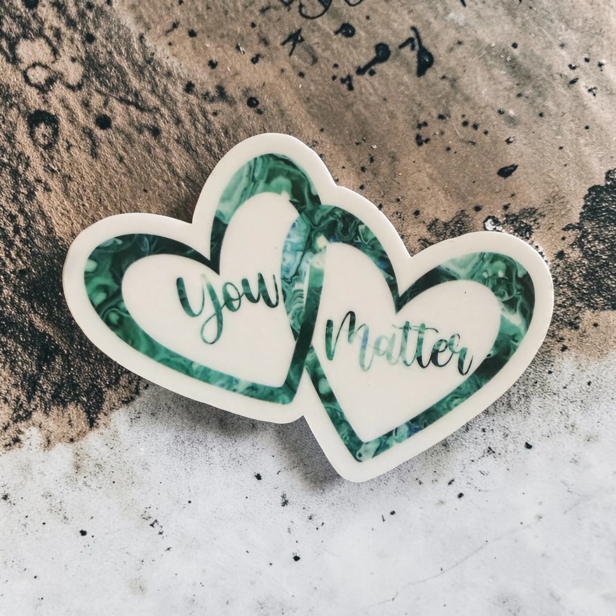 You Matter-Green Hearts Sticker
$4