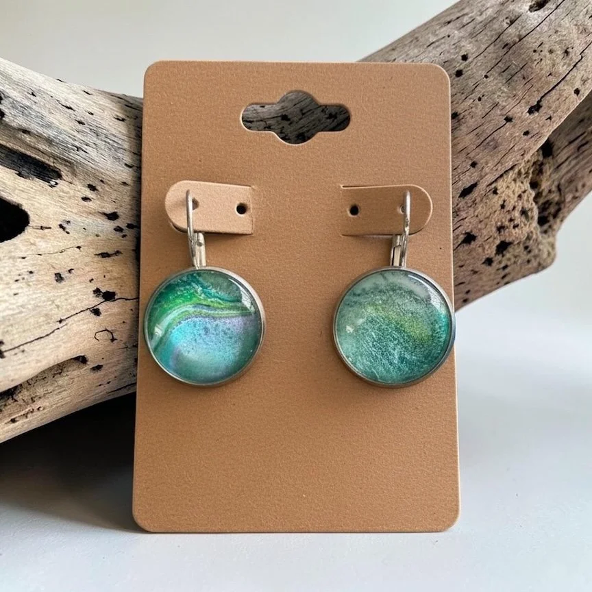 Drop Pour Painting Earrings with Stainless Steel Hooks
$35