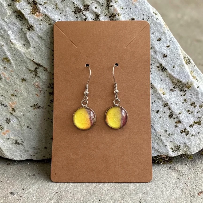 12mm Drop Pour Painting Earrings with Stainless Steel Hooks
$28