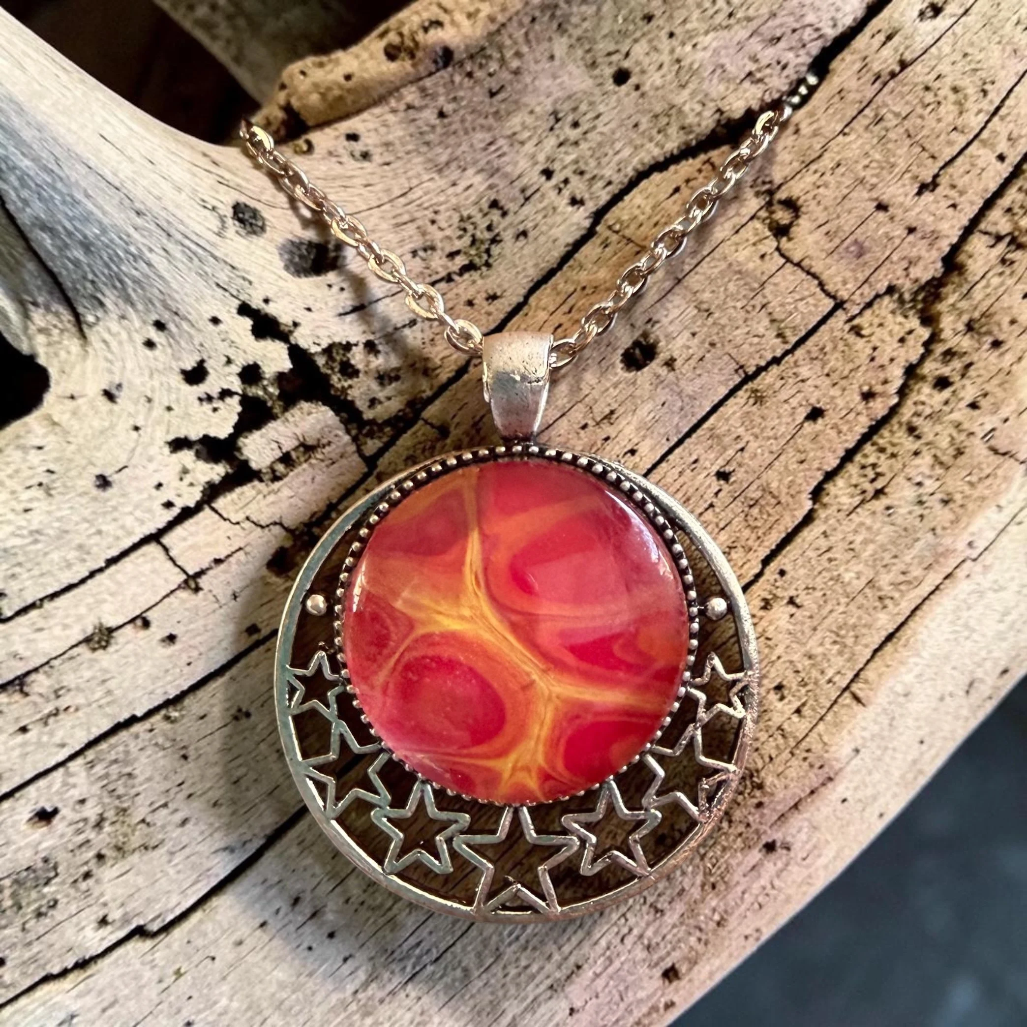 Pour Painting 25mm Star Necklace
$35