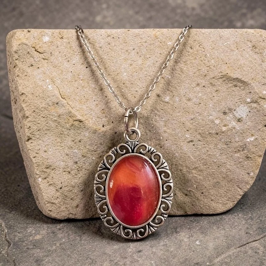 Antique Oval Necklace Red 1 copy.JPG