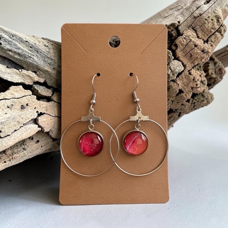 Dangle Hoop Earrings Red 3 copy.JPG