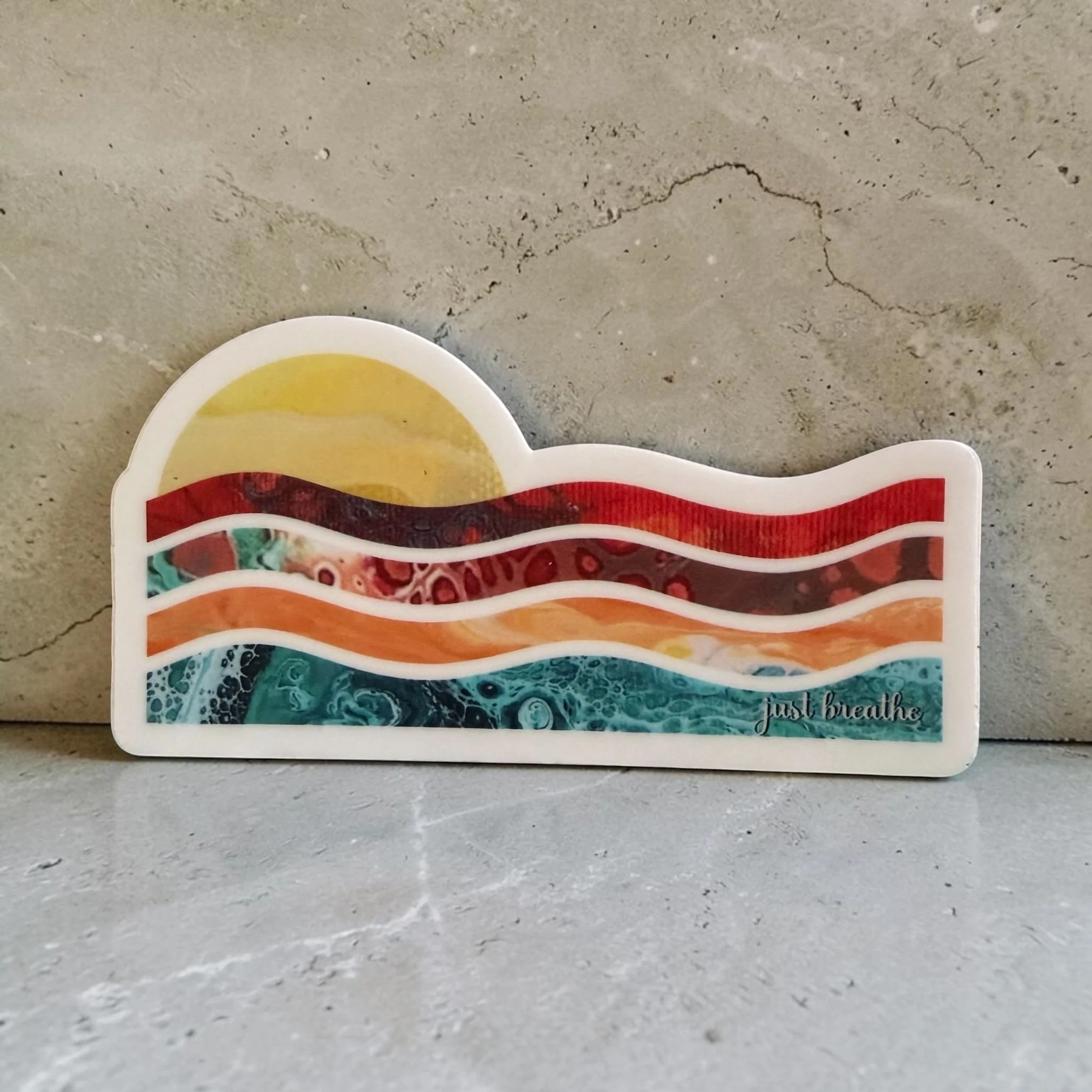 Just Breathe-Beach Sunset Sticker
$4