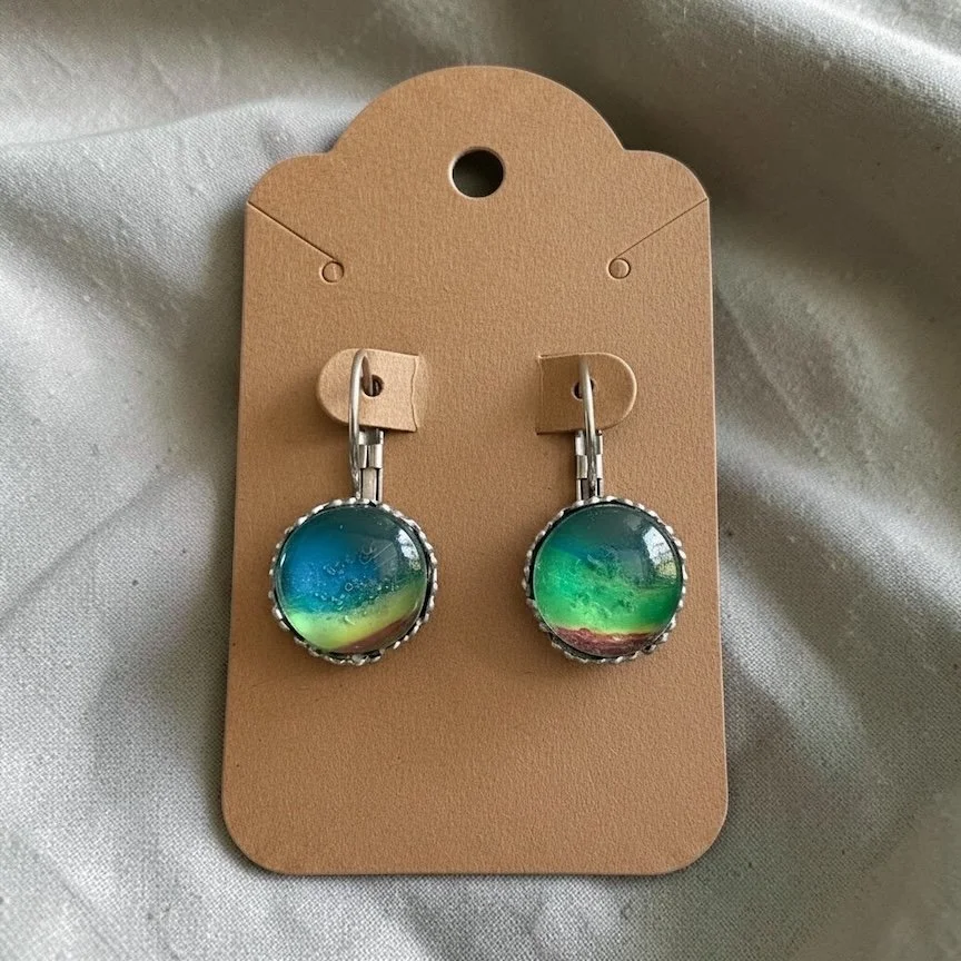 12mm Antique Pour Painting Earrings with Stainless Steel Hooks
$35