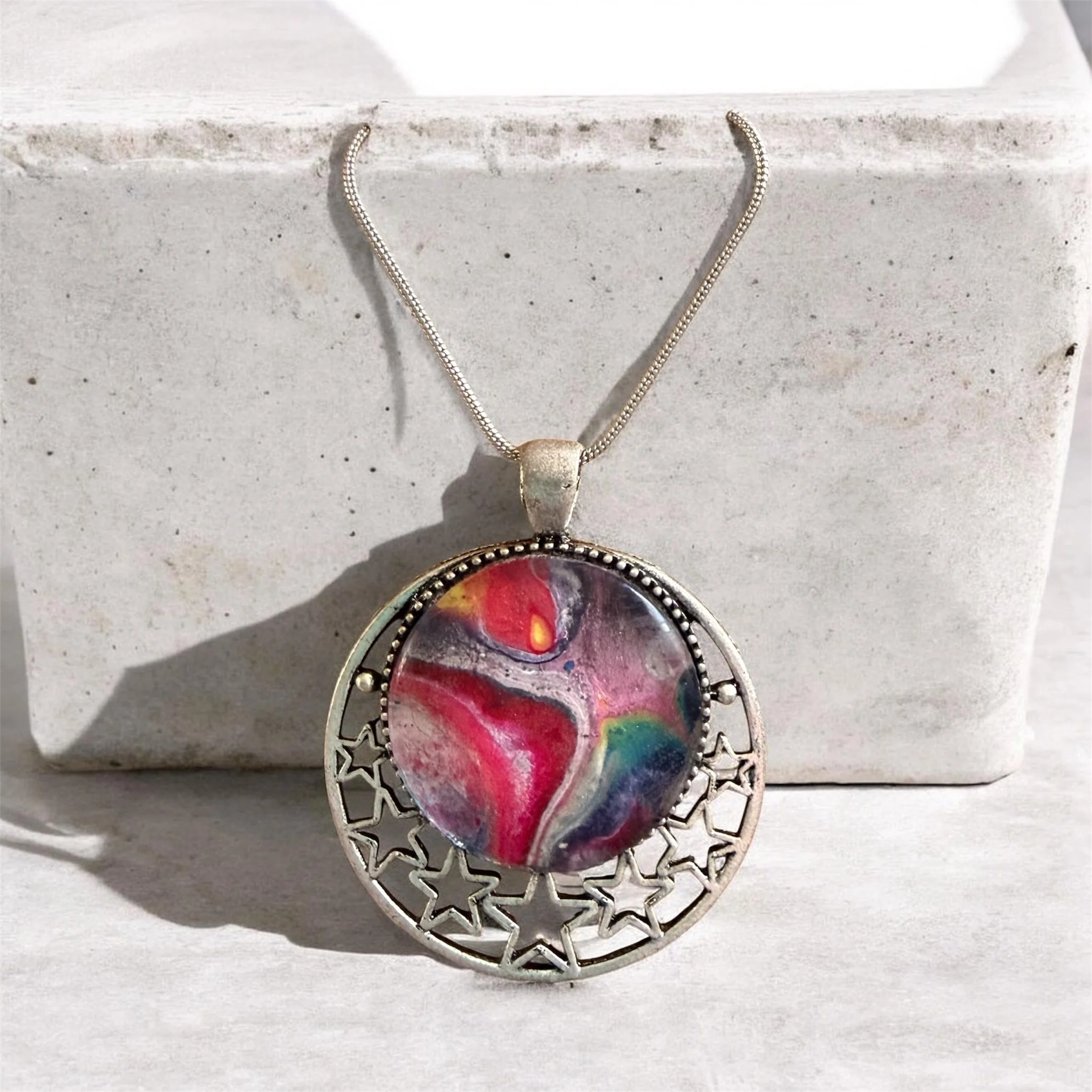 Red Rainbow Star Pendant Necklace
$35