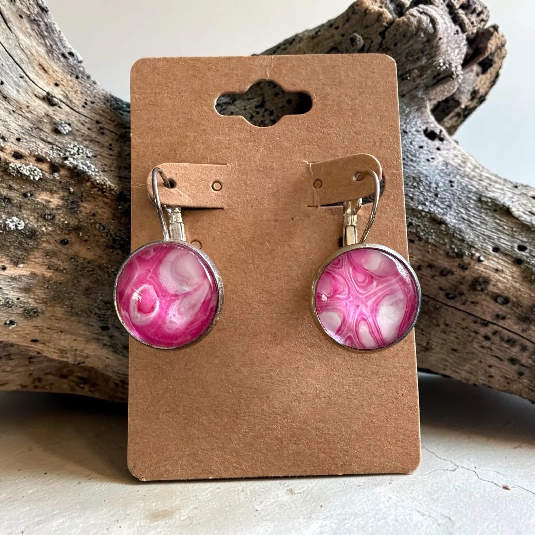 12mm Drop Pour Painting Earrings with Stainless Steel Hooks
$35