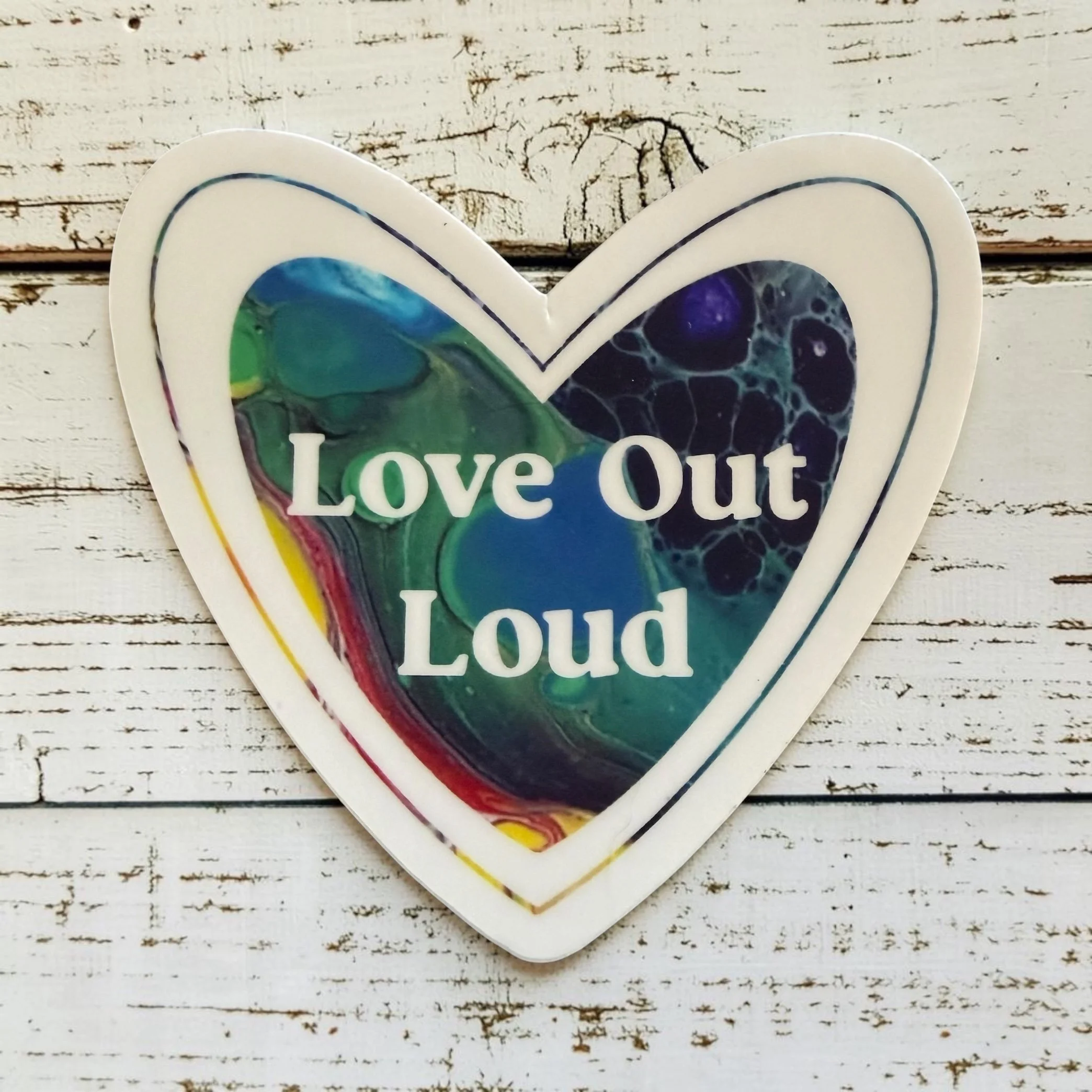 Rainbow Heart-Love Out Loud Sticker
$5