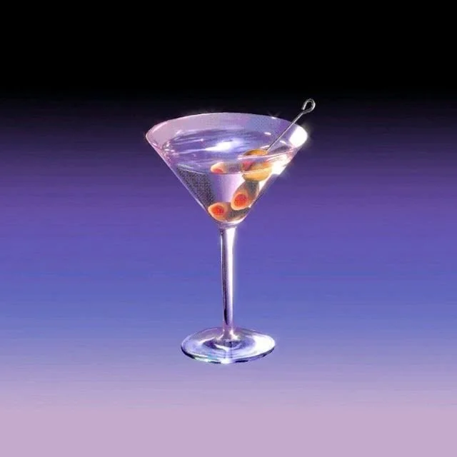 The best way to start the night: a VERY cold martini, with a twist.