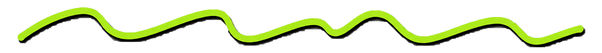 A close-up image of a green, wavy line with a shadow beneath it.