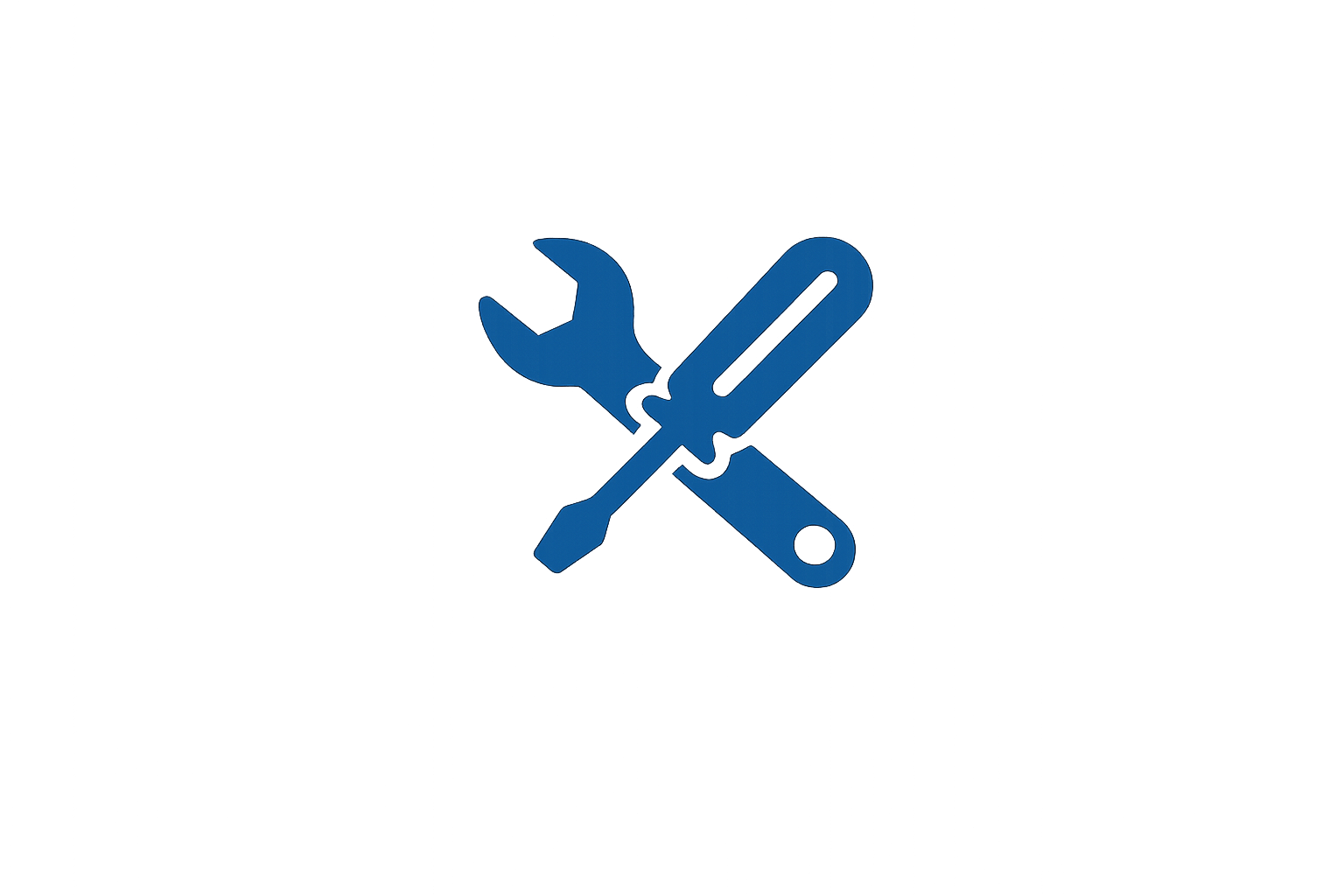Icon of a wrench, screwdriver, and ruler crossed over each other, representing tools or repair.