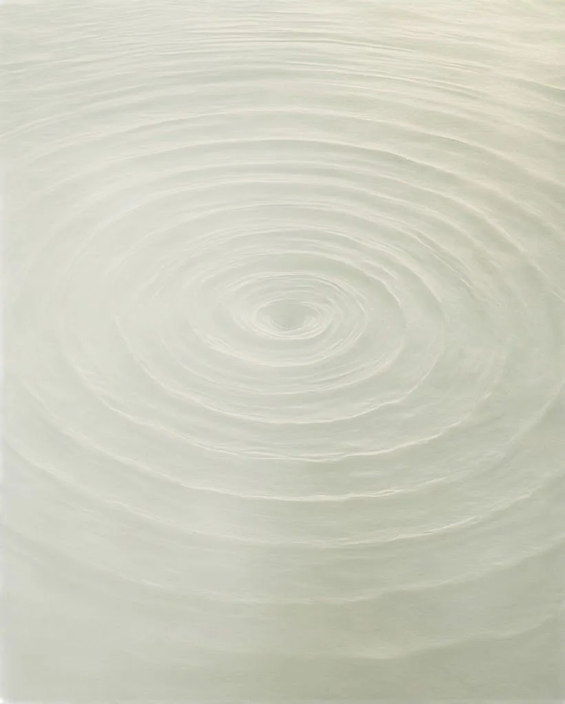 Close-up of water surface with concentric ripples