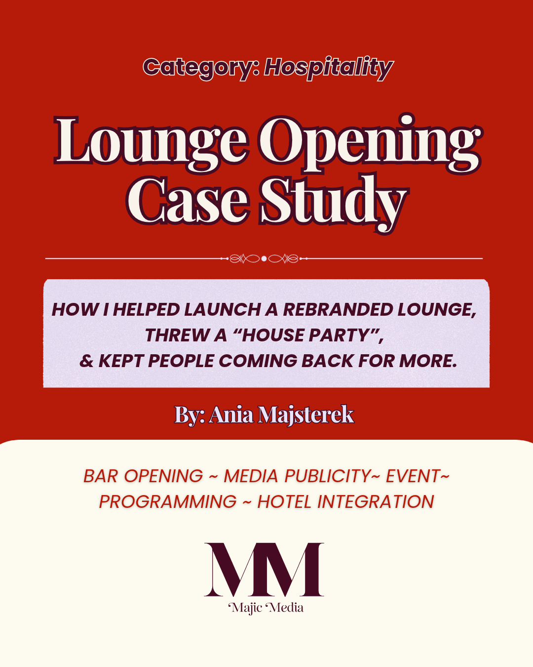 Hospitality Lounge Launch Case 
