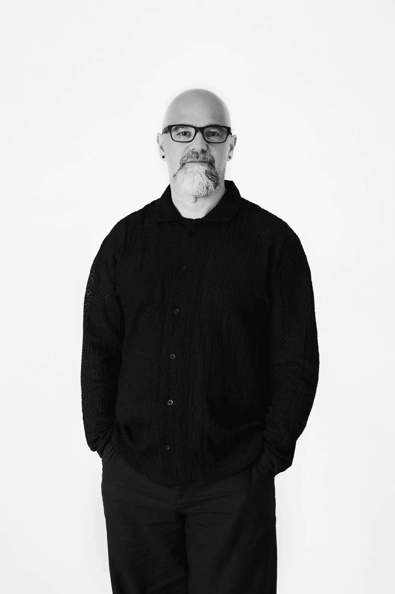 Black and white portrait of POSTRH - featured photographer at MONO ORBIT