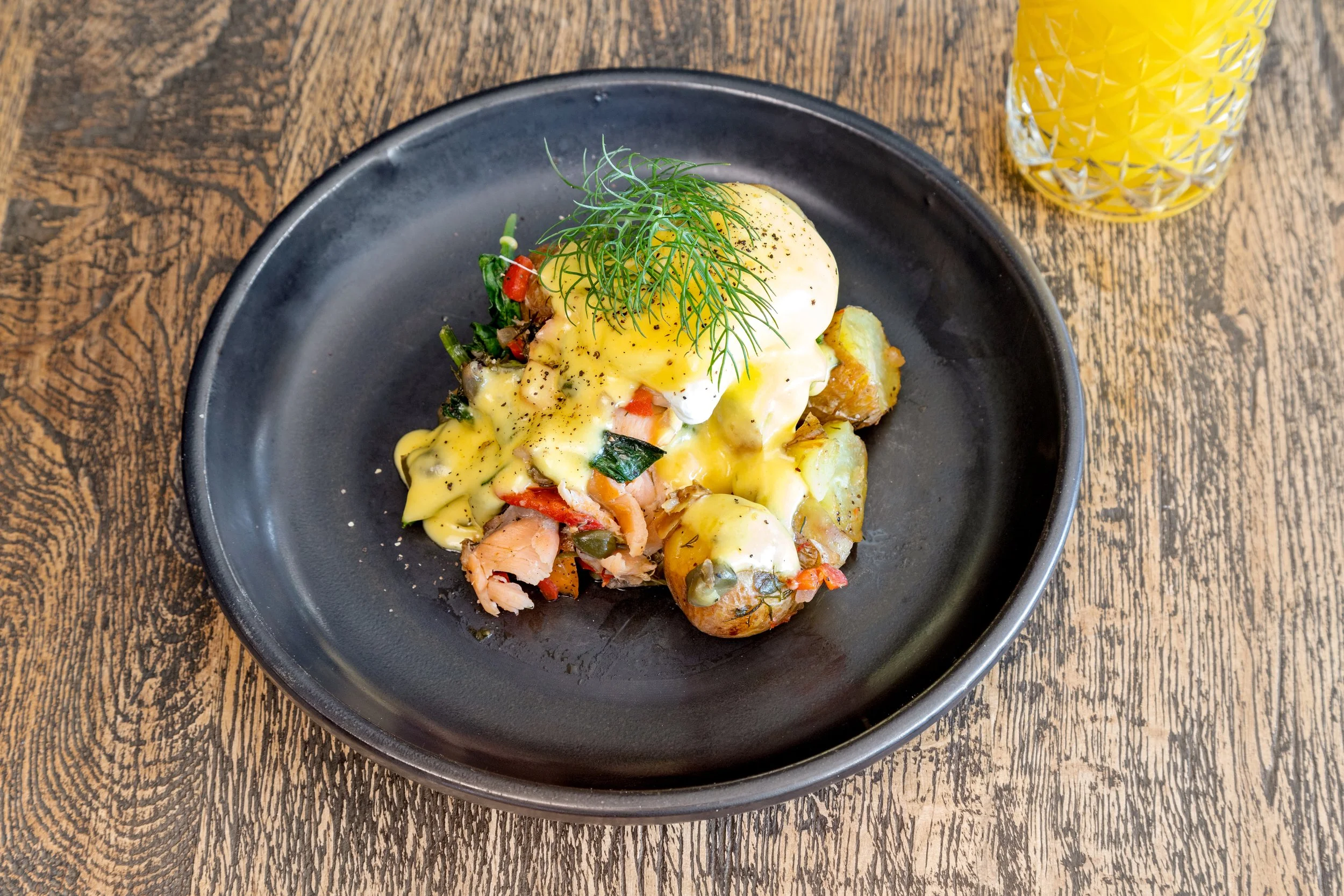 Seasonal restaurant dish showcasing fresh ingredients at Woodhouse Mountain Lodge