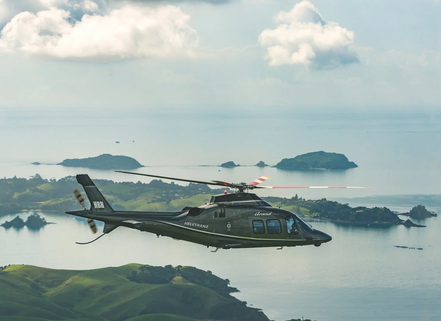 Helicopter experience over the Matakana region as part of the Heli-Escape package at Woodhouse Mountain Lodge.