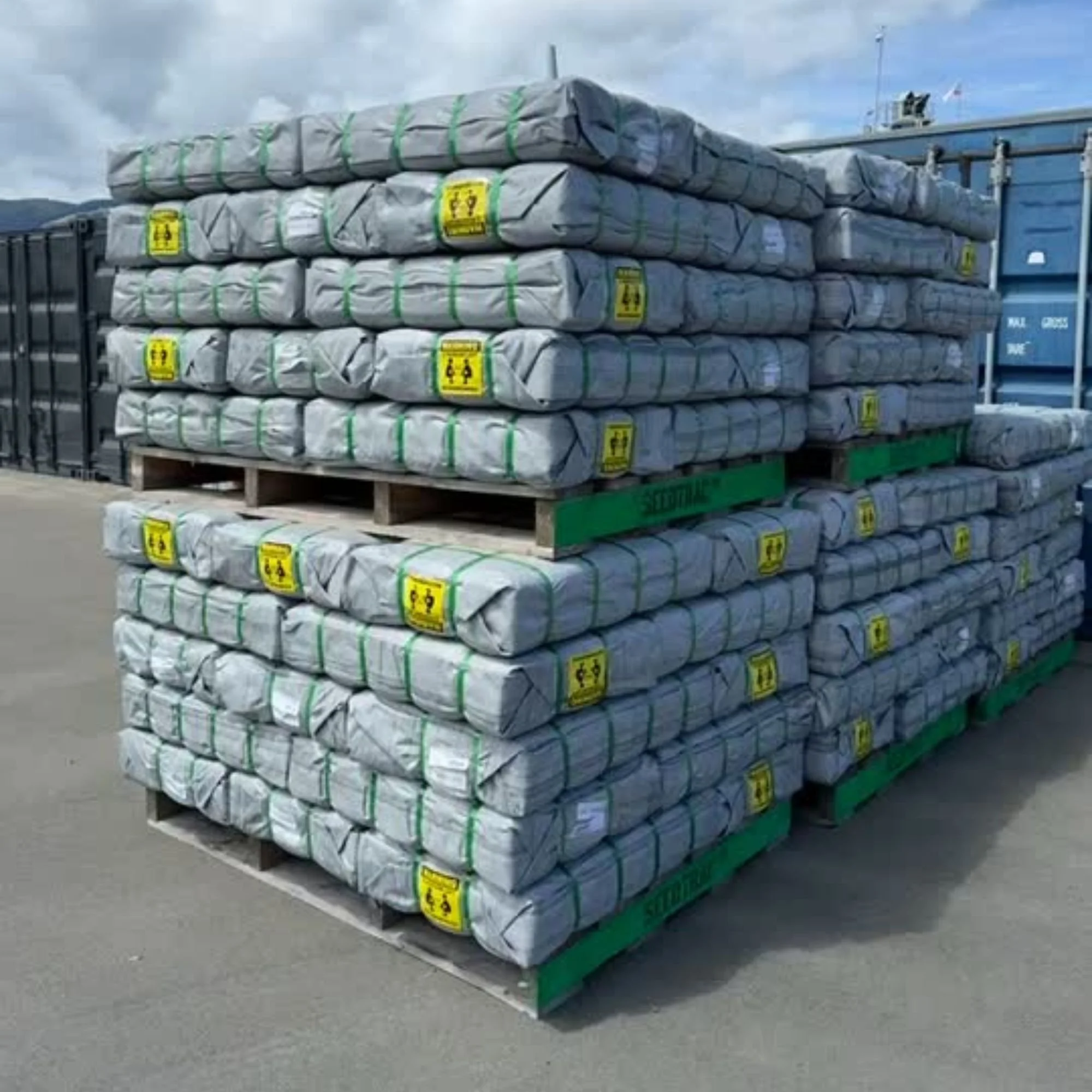 HDPE Wool Pack - Thai Packs in bales ready for shipment