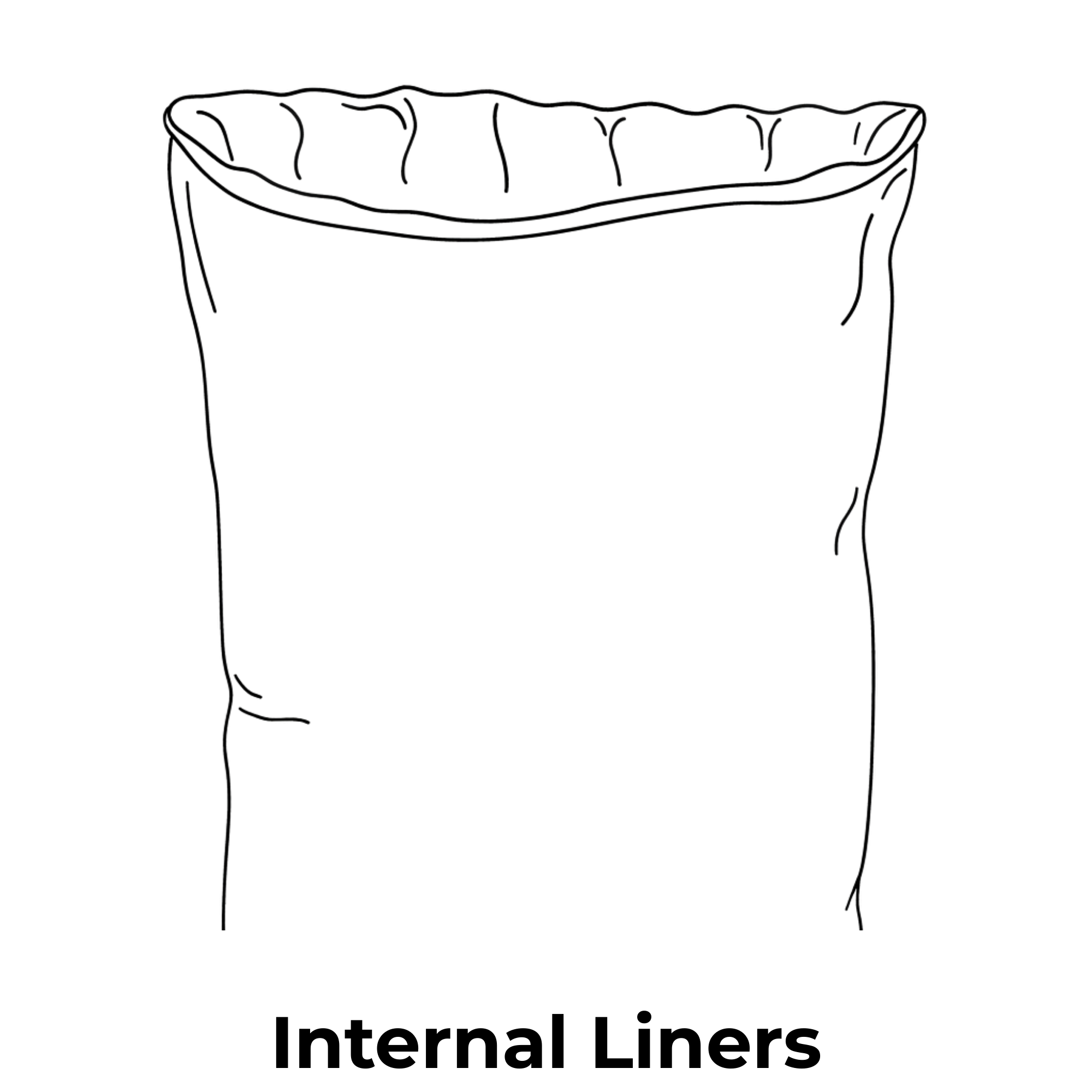 Internal Liner Illustration of woven polypropylene Bag.