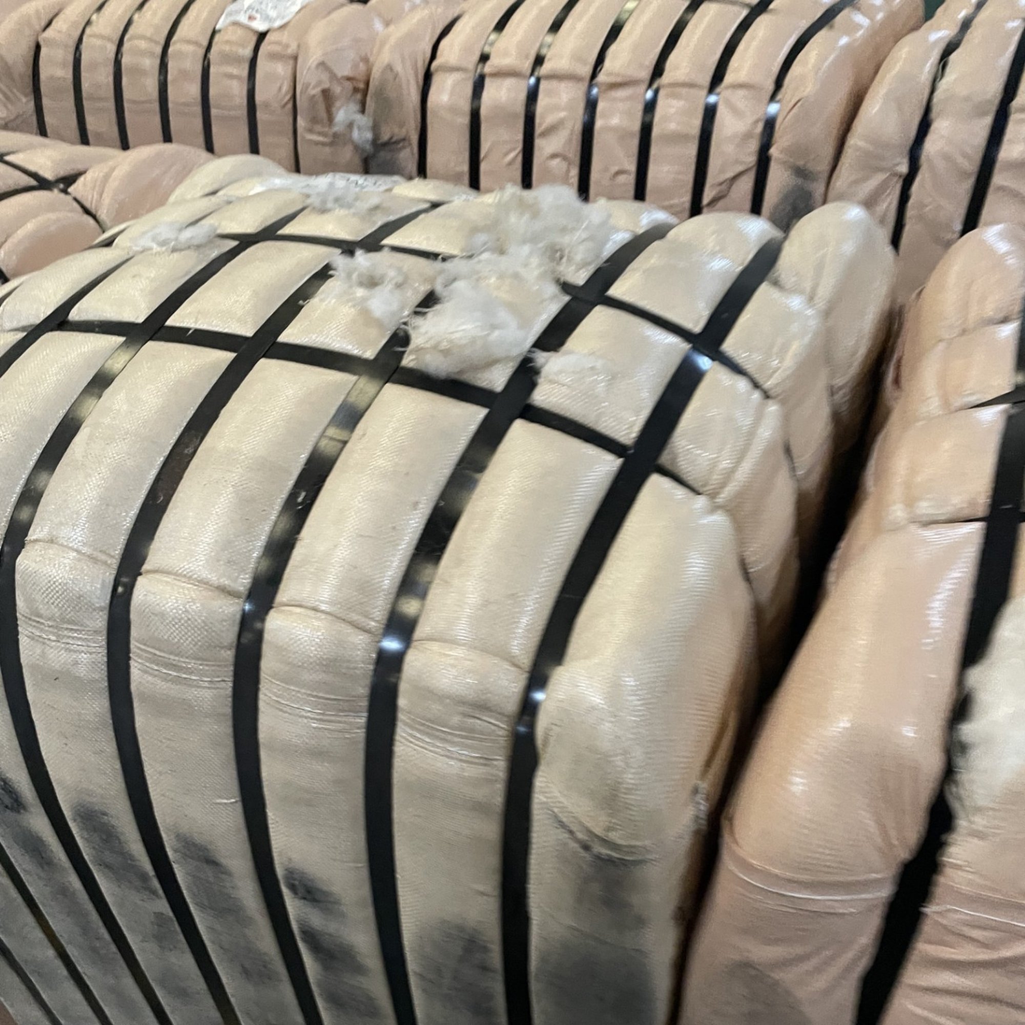 Baled HDPE woolpacks