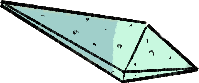 Light blue paper airplane with a simple geometric design.