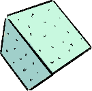 A light green rectangular eraser with a black outline.