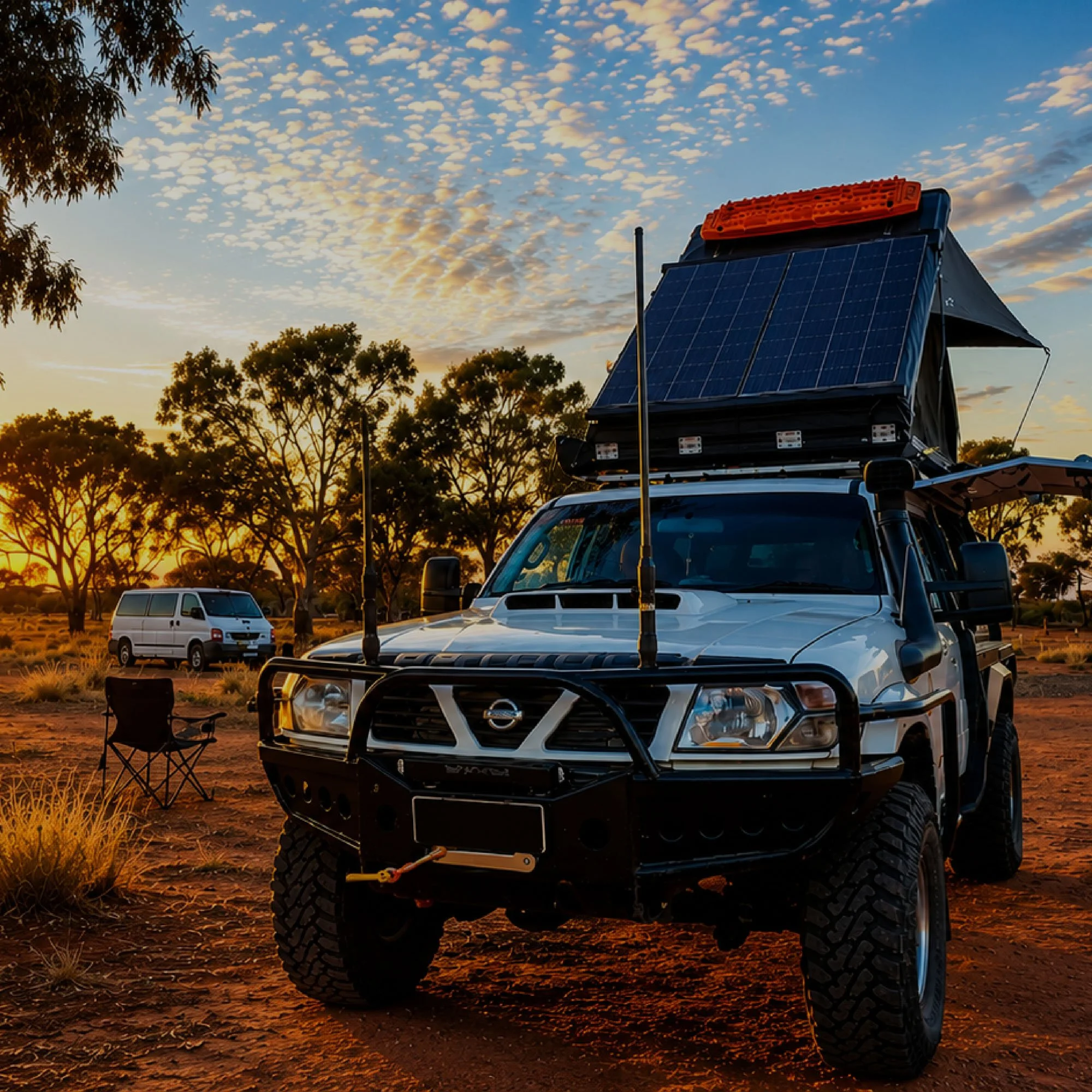 Image of car with camper trailer representing BCF at Home+ McGraths Hill