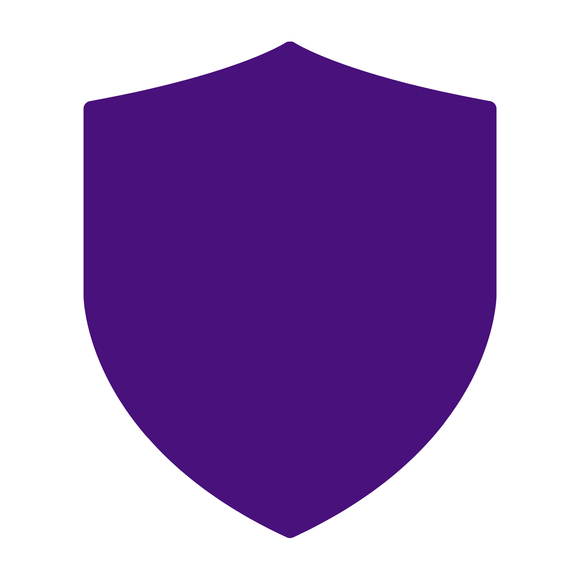 A dark purple 3D cube icon with rounded edges on a black background.