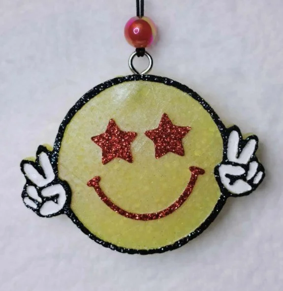 Smiley Face Peace fingers