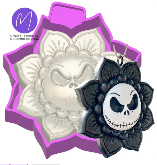 3D Floral Jack Skellington