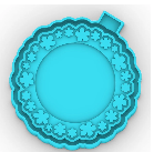 Circle with Flowers for 3in Cardstock
