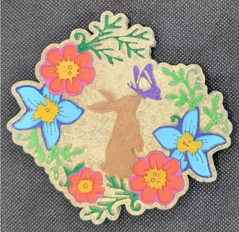 Bunny with Flowers
