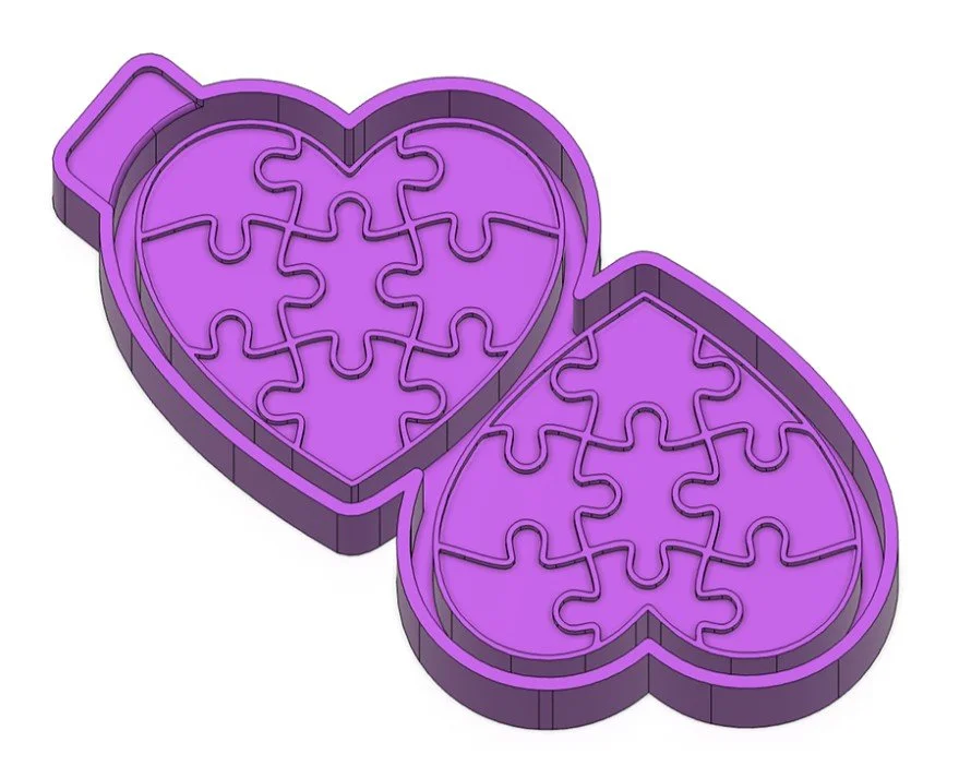 Puzzle Heart Vent Clips