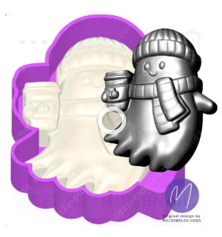 3D Pumpkin Spice Ghost