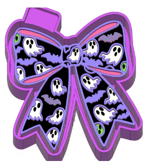 Ghost Halloween Bow