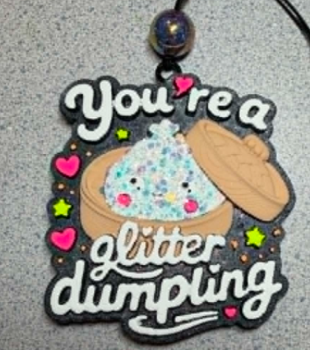 3d glitter dumpling