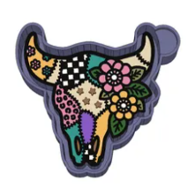 Patchwork Bull Skull