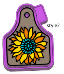 Cow tag Flower