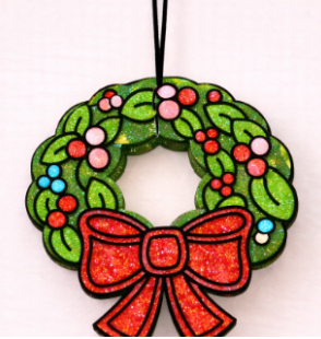 Wreath Holly and Bow