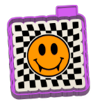 CHECKERED VAMPIRE SMILEY FACE