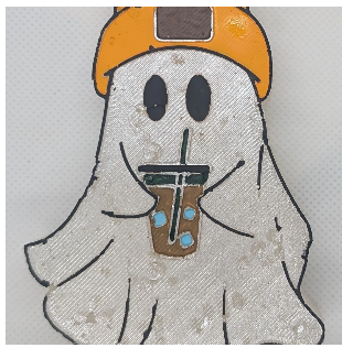 Ghost with drink and beanie