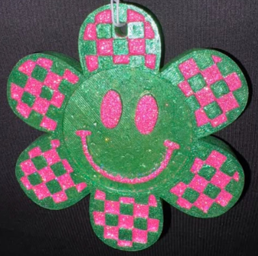 Checkered Flower Smiley