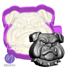 3D Bulldog Head