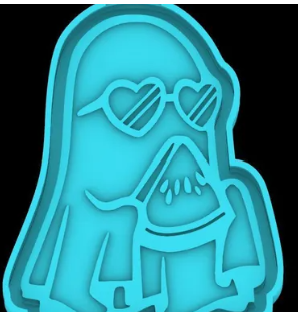 Ghost Eating Watermelon