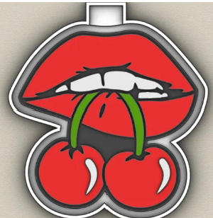 lips with cherry
