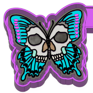 Gothic Butterfly Skull