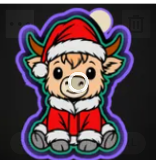 Cute Christmas Highland Cow
