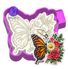 3D Butterfly Flower