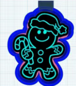 Gingerbread man with candy cane